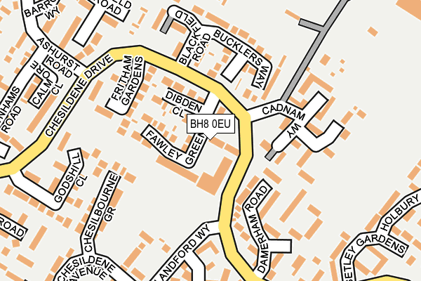 BH8 0EU map - OS OpenMap – Local (Ordnance Survey)