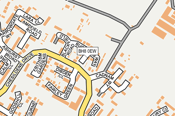 BH8 0EW map - OS OpenMap – Local (Ordnance Survey)