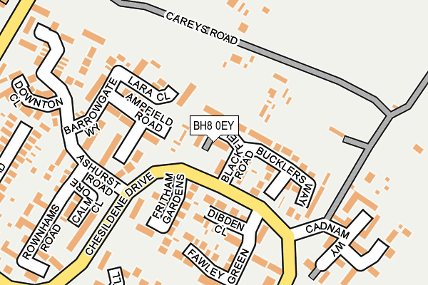BH8 0EY map - OS OpenMap – Local (Ordnance Survey)