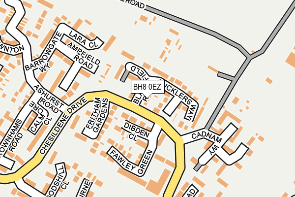 BH8 0EZ map - OS OpenMap – Local (Ordnance Survey)