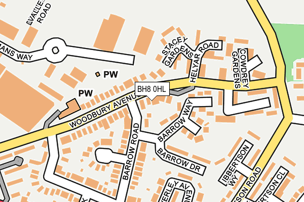 BH8 0HL map - OS OpenMap – Local (Ordnance Survey)