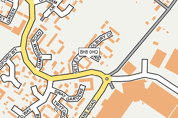 BH8 0HQ map - OS OpenMap – Local (Ordnance Survey)