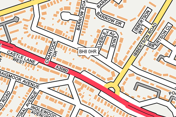 BH8 0HR map - OS OpenMap – Local (Ordnance Survey)