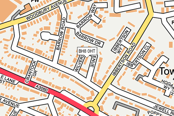 BH8 0HT map - OS OpenMap – Local (Ordnance Survey)