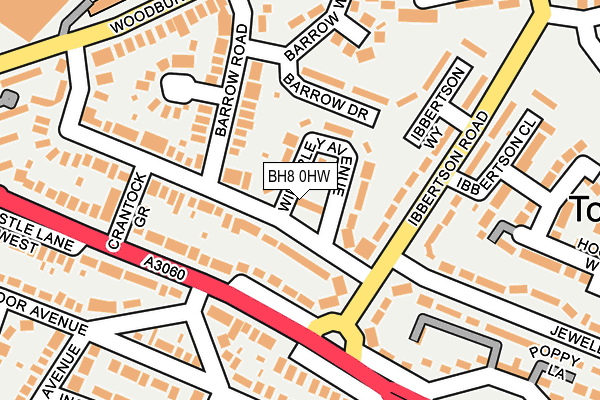 BH8 0HW map - OS OpenMap – Local (Ordnance Survey)