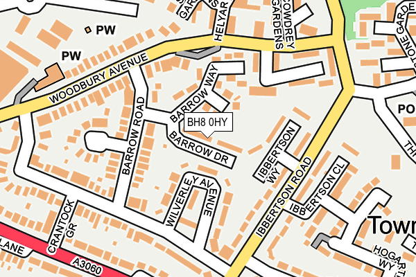 BH8 0HY map - OS OpenMap – Local (Ordnance Survey)