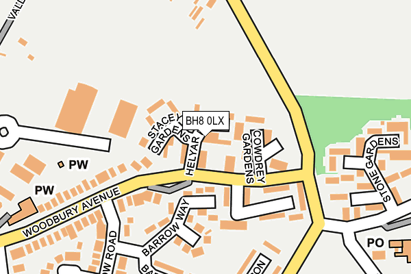 BH8 0LX map - OS OpenMap – Local (Ordnance Survey)