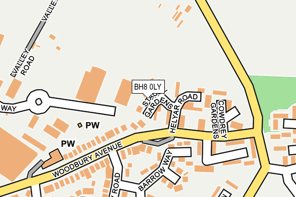BH8 0LY map - OS OpenMap – Local (Ordnance Survey)