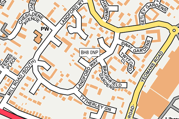 BH8 0NP map - OS OpenMap – Local (Ordnance Survey)