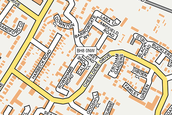 BH8 0NW map - OS OpenMap – Local (Ordnance Survey)