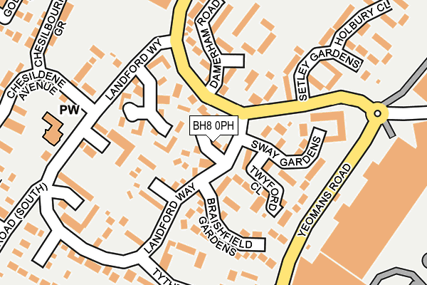 BH8 0PH map - OS OpenMap – Local (Ordnance Survey)
