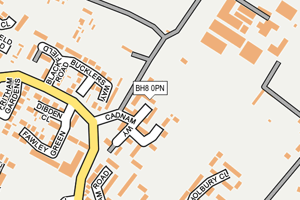 BH8 0PN map - OS OpenMap – Local (Ordnance Survey)