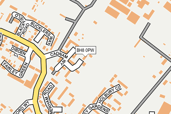 BH8 0PW map - OS OpenMap – Local (Ordnance Survey)