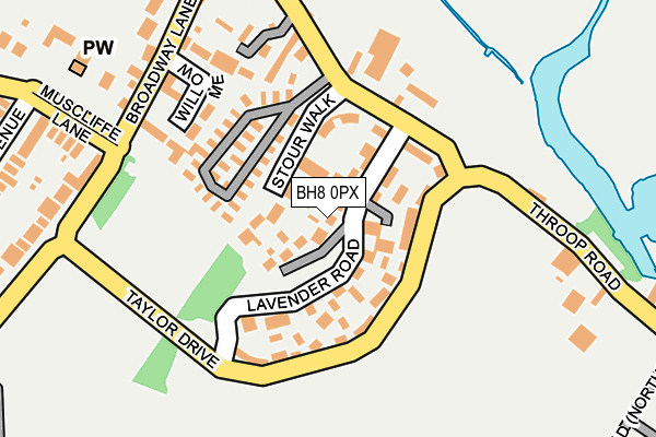 BH8 0PX map - OS OpenMap – Local (Ordnance Survey)