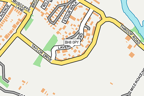 BH8 0PY map - OS OpenMap – Local (Ordnance Survey)