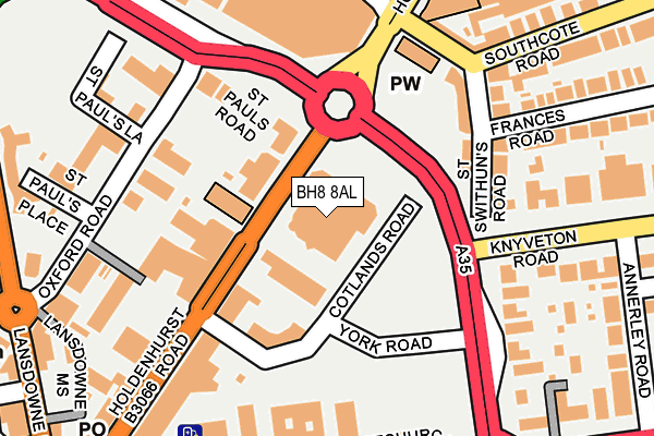 BH8 8AL map - OS OpenMap – Local (Ordnance Survey)