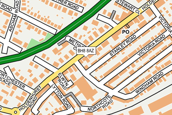 BH8 8AZ map - OS OpenMap – Local (Ordnance Survey)