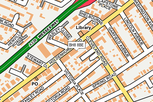 BH8 8BE map - OS OpenMap – Local (Ordnance Survey)