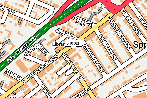 BH8 8BH map - OS OpenMap – Local (Ordnance Survey)