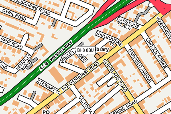 BH8 8BU map - OS OpenMap – Local (Ordnance Survey)