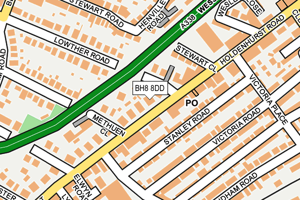 BH8 8DD map - OS OpenMap – Local (Ordnance Survey)