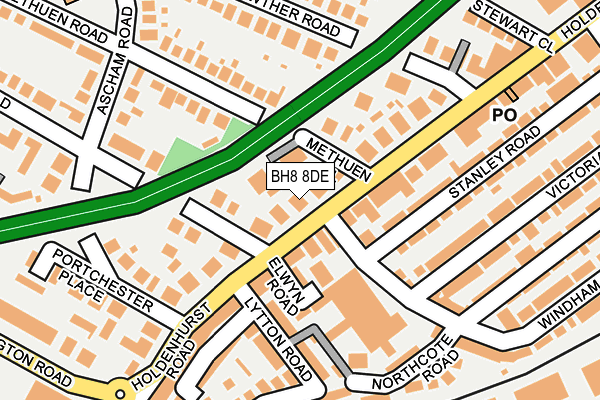 BH8 8DE map - OS OpenMap – Local (Ordnance Survey)