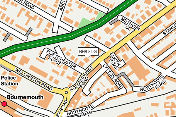 BH8 8DG map - OS OpenMap – Local (Ordnance Survey)