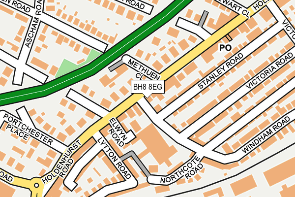 BH8 8EG map - OS OpenMap – Local (Ordnance Survey)