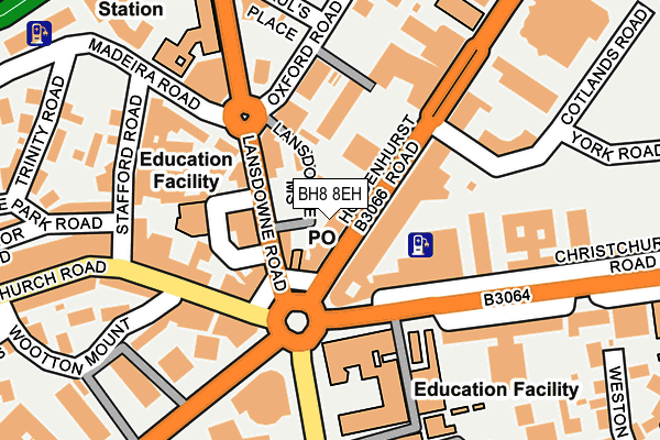 BH8 8EH map - OS OpenMap – Local (Ordnance Survey)