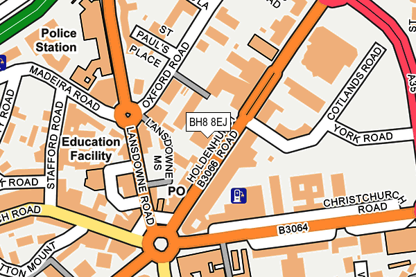 BH8 8EJ map - OS OpenMap – Local (Ordnance Survey)