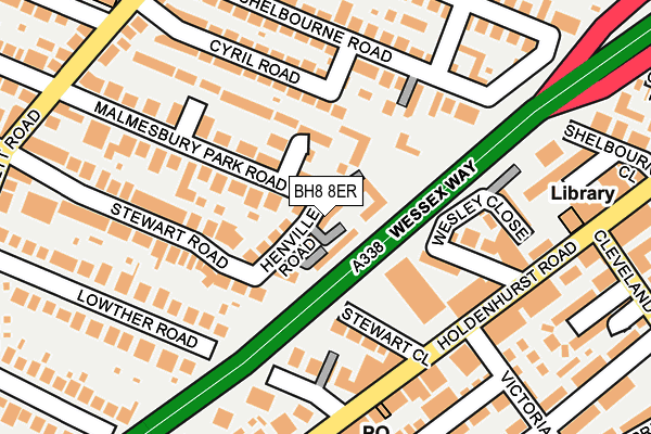BH8 8ER map - OS OpenMap – Local (Ordnance Survey)