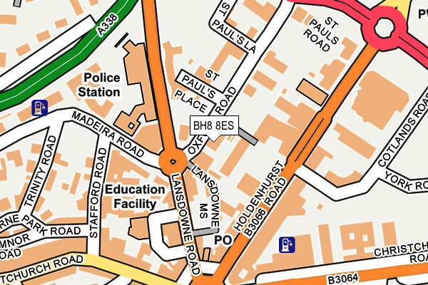 BH8 8ES map - OS OpenMap – Local (Ordnance Survey)