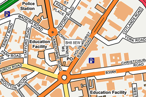 BH8 8EW map - OS OpenMap – Local (Ordnance Survey)