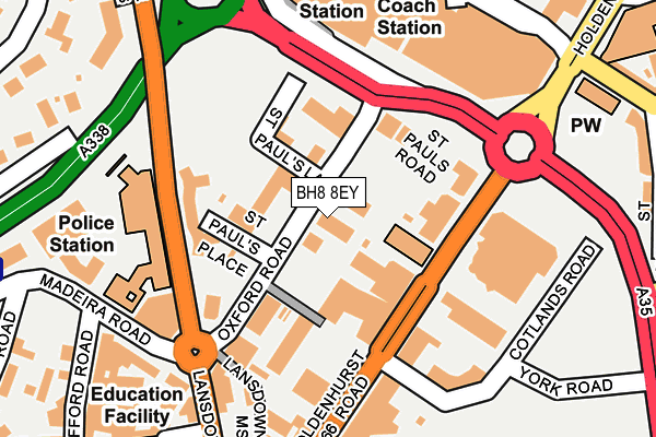 BH8 8EY map - OS OpenMap – Local (Ordnance Survey)