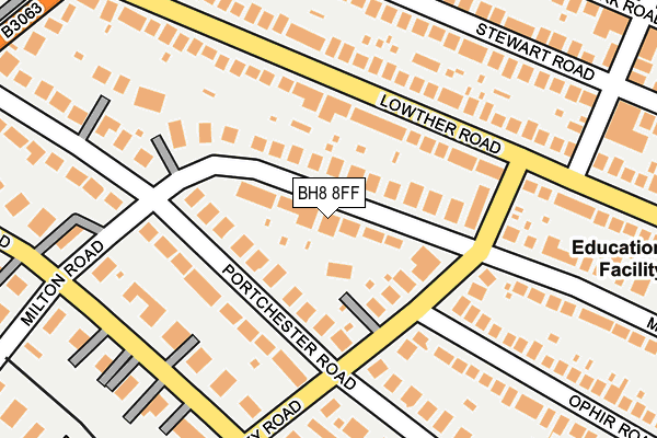 BH8 8FF map - OS OpenMap – Local (Ordnance Survey)