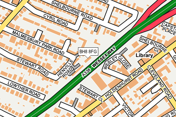 BH8 8FG map - OS OpenMap – Local (Ordnance Survey)