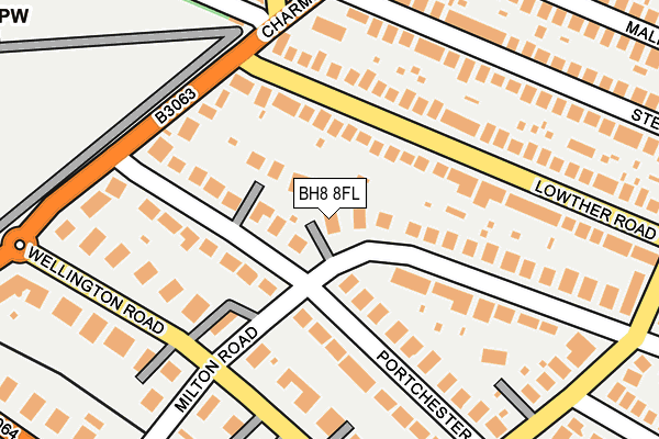 BH8 8FL map - OS OpenMap – Local (Ordnance Survey)