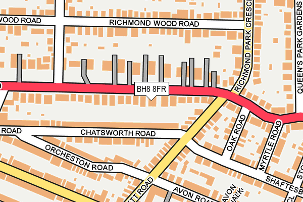 BH8 8FR map - OS OpenMap – Local (Ordnance Survey)