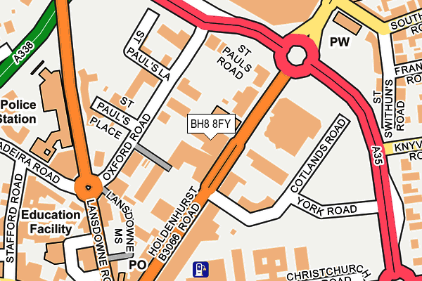 BH8 8FY map - OS OpenMap – Local (Ordnance Survey)
