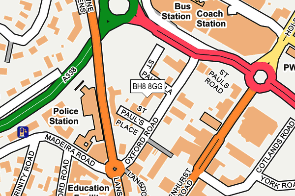 BH8 8GG map - OS OpenMap – Local (Ordnance Survey)