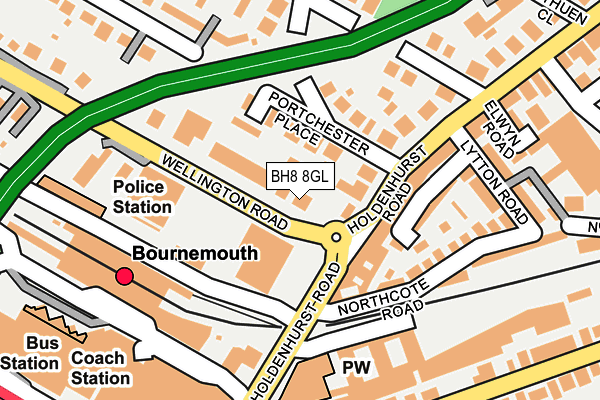 BH8 8GL map - OS OpenMap – Local (Ordnance Survey)