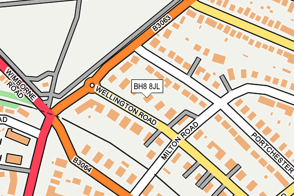 BH8 8JL map - OS OpenMap – Local (Ordnance Survey)