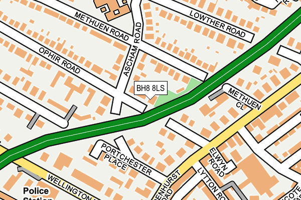 BH8 8LS map - OS OpenMap – Local (Ordnance Survey)