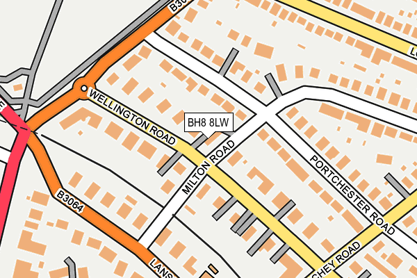 BH8 8LW map - OS OpenMap – Local (Ordnance Survey)