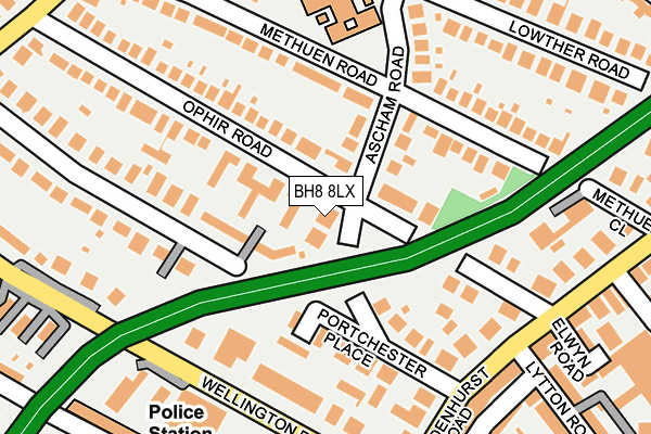 BH8 8LX map - OS OpenMap – Local (Ordnance Survey)