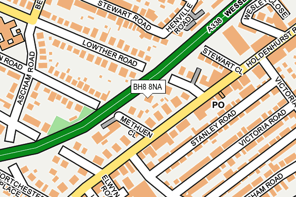 BH8 8NA map - OS OpenMap – Local (Ordnance Survey)