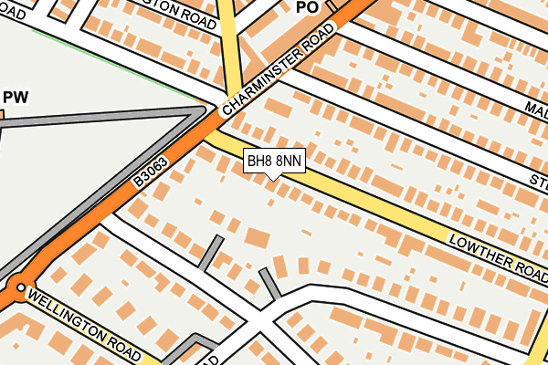 BH8 8NN map - OS OpenMap – Local (Ordnance Survey)