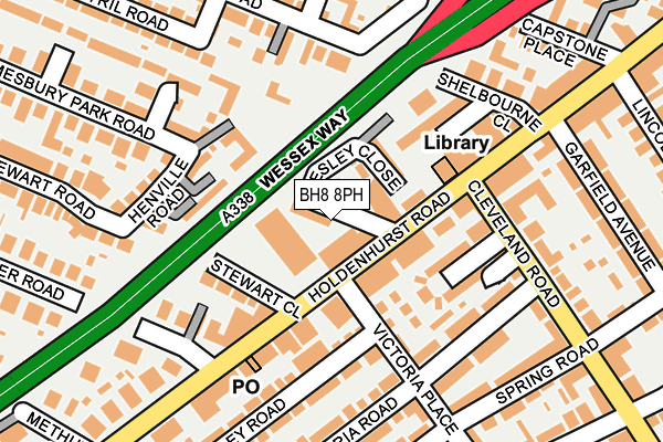 BH8 8PH map - OS OpenMap – Local (Ordnance Survey)