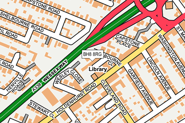 BH8 8RG map - OS OpenMap – Local (Ordnance Survey)