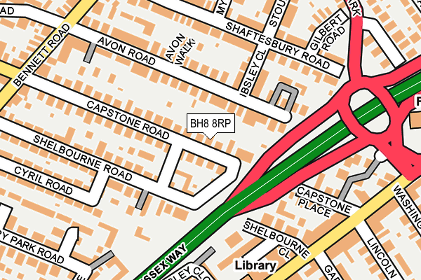 BH8 8RP map - OS OpenMap – Local (Ordnance Survey)